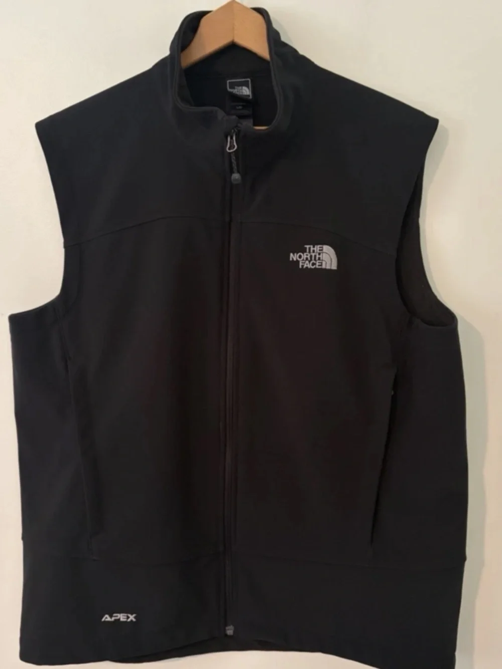 North Face Apex Black Vest Soft Shell Size Large